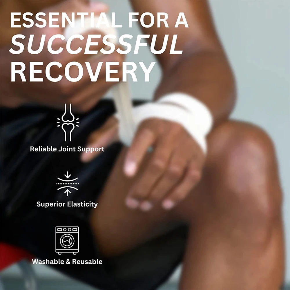 5 Rolls Premium Elastic Bandage Wrap,Cotton Latex Free Compression Bandage Wrap with Self-Closure,Support & First Aid for Sports