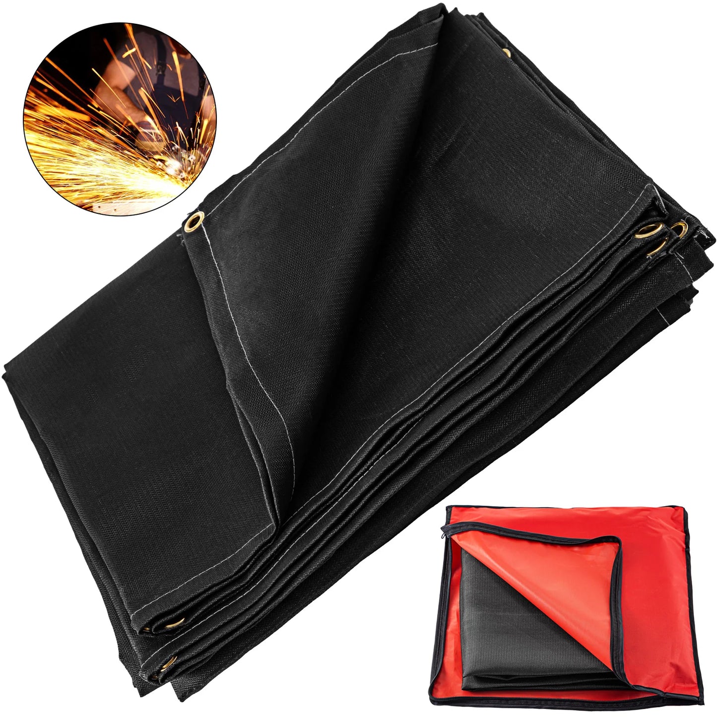 SucceBuy Welding Firesafe Fiberglass Blanket Emergency Survival Flame Retardant Safe Protective Equipment 6x10FT 8x10FT 10x10FT
