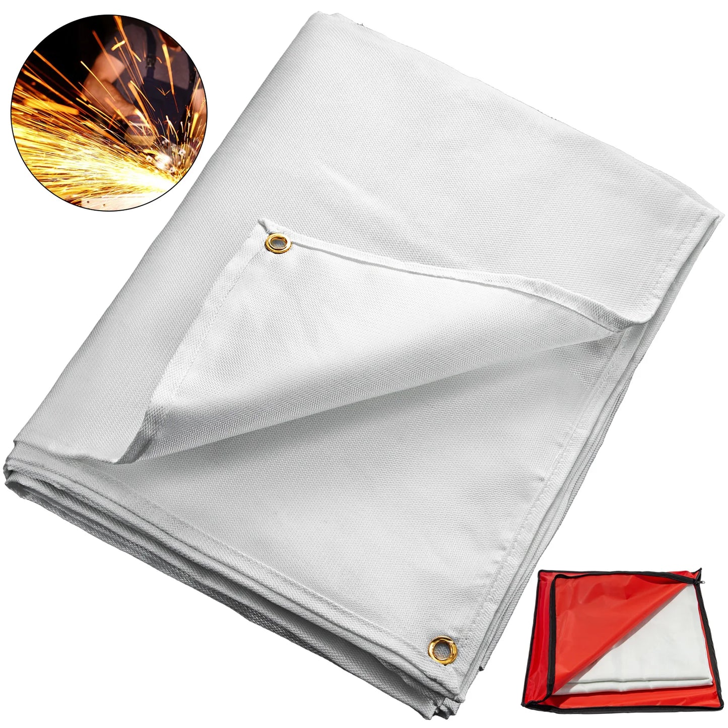 SucceBuy Welding Firesafe Fiberglass Blanket Emergency Survival Flame Retardant Safe Protective Equipment 6x10FT 8x10FT 10x10FT