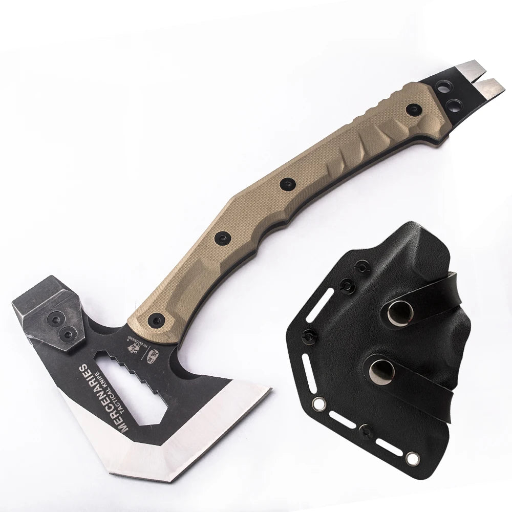 Mercenaries Full Tang Camping Survival Axe Hatchet Tactical  Multifunctional Hunting Tools Tomahawk Hammer