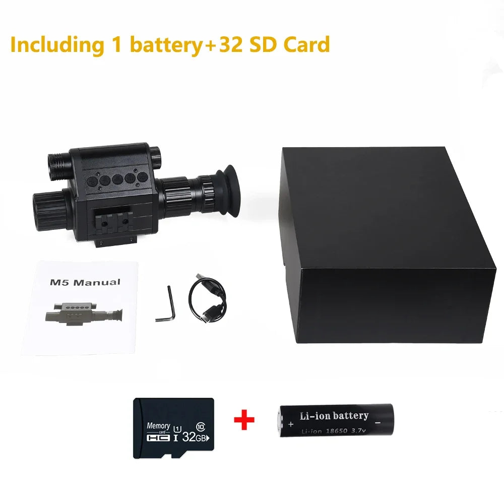 Digital Night Vision Monocular HD 1080P Infrared Night Vision Scope1X-4X Hunting Riflescope with Camera 940nm IR