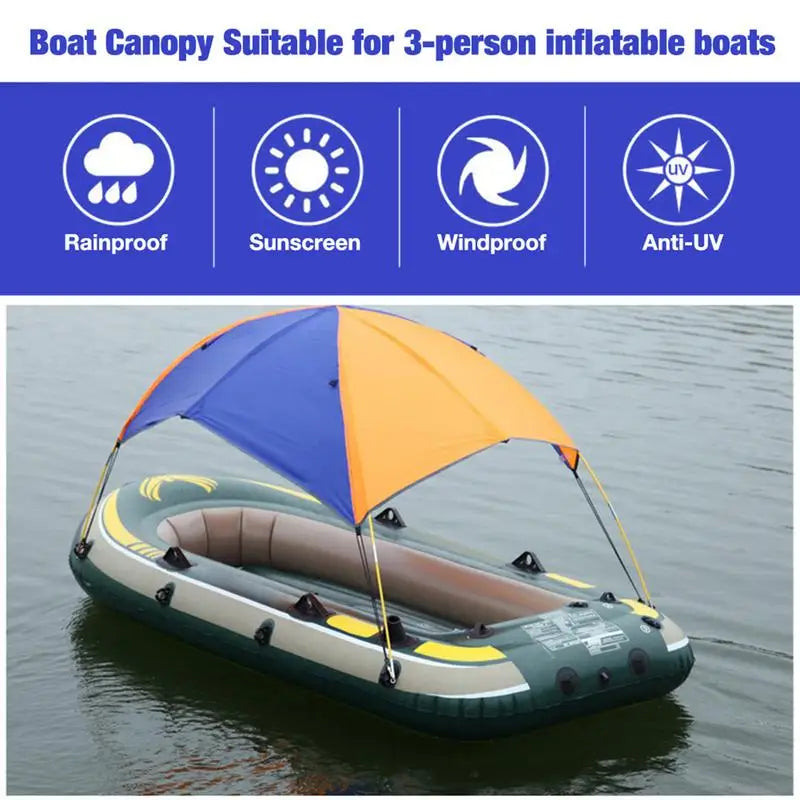 PVC Fishing Inflatable Boat Sun Shade Tent For 3-person 295X137*43CM Boats Tent Sun Shelter Sun Canopy Beach Sunshade Tent
