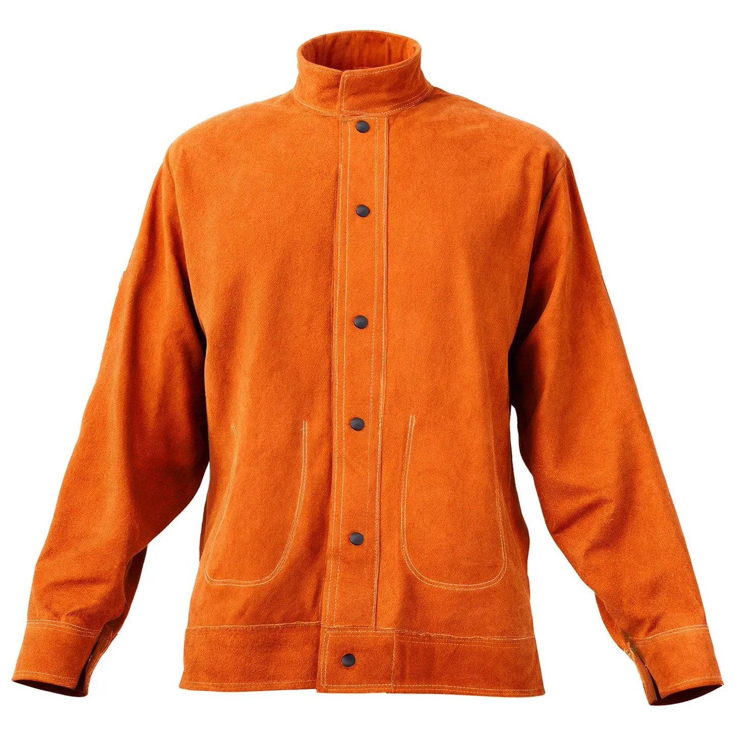 Flame-Resistant Welding Jacket Heavy Duty Leather Welding Safety Jacket M Size
