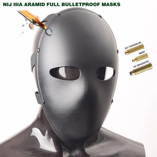 USA Tactical Bulletproof Full-Face Mask Body Armor Mask NIJ Level IIIA 3A  Aramid Code Mask Visor Shield Ballistic Visor