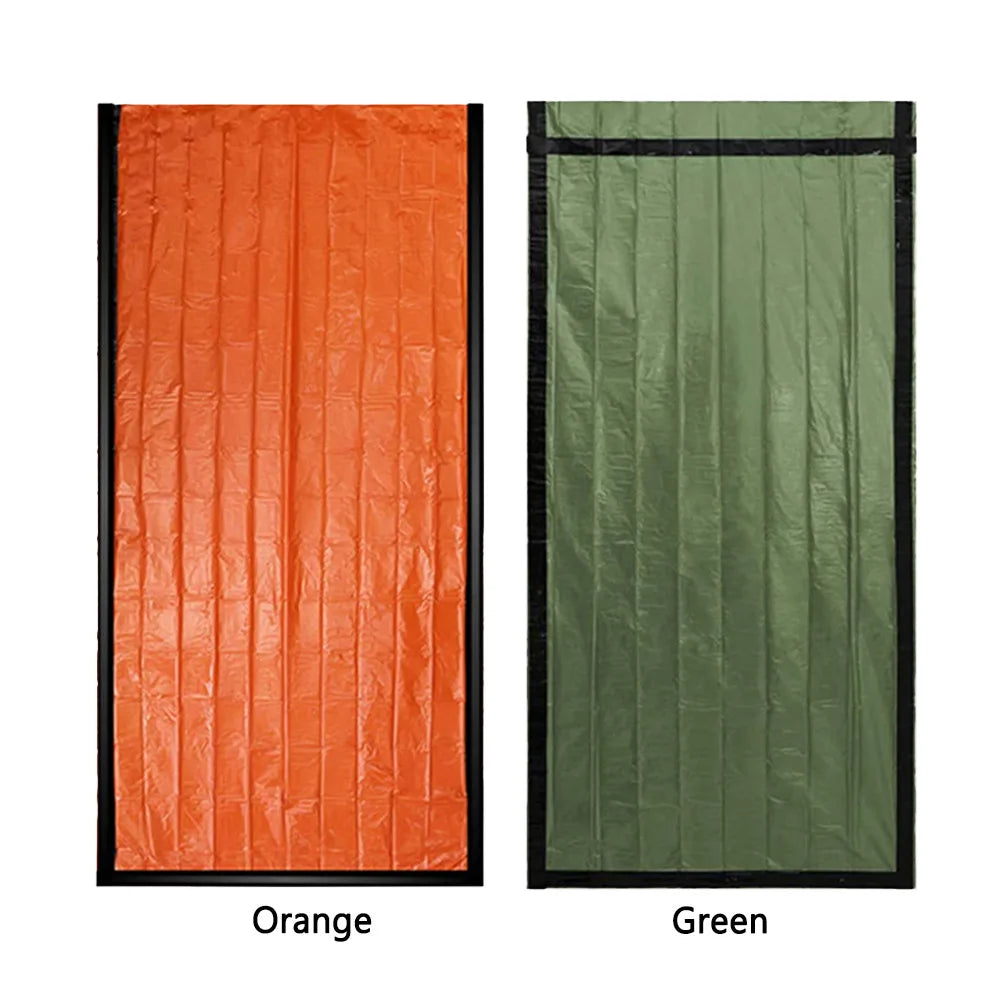 Portable Survival Blanket PE Aluminum Film Thermal Sleeping Bag Warm Windproof Waterproof Camping Outdoor Equipment