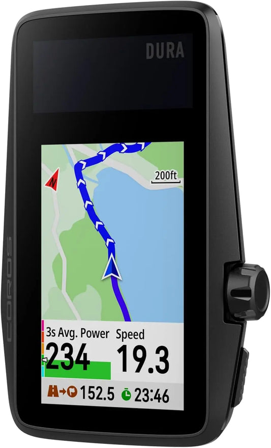 Solar GPS Bike Computer, 120-Hour Battery Life, Solar Charging, 2.7" MIP Color Touchscreen, Turn-by-Turn Navigation, Dual-Freq